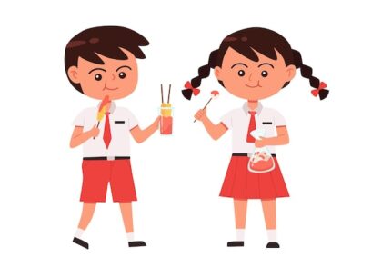 elementary students eating school snacks 504403 401